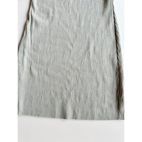 Aritzia WILFRED FREE Dunes GD Green Ribbed Jersey Bodycon Mini Dress, Size S - Picture 8 of 15